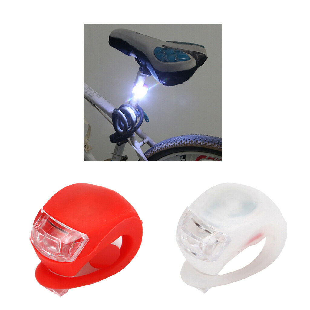 2pcs Night Cycling Light LED Taillight Rear Handlebar Warning Lamp Accessories