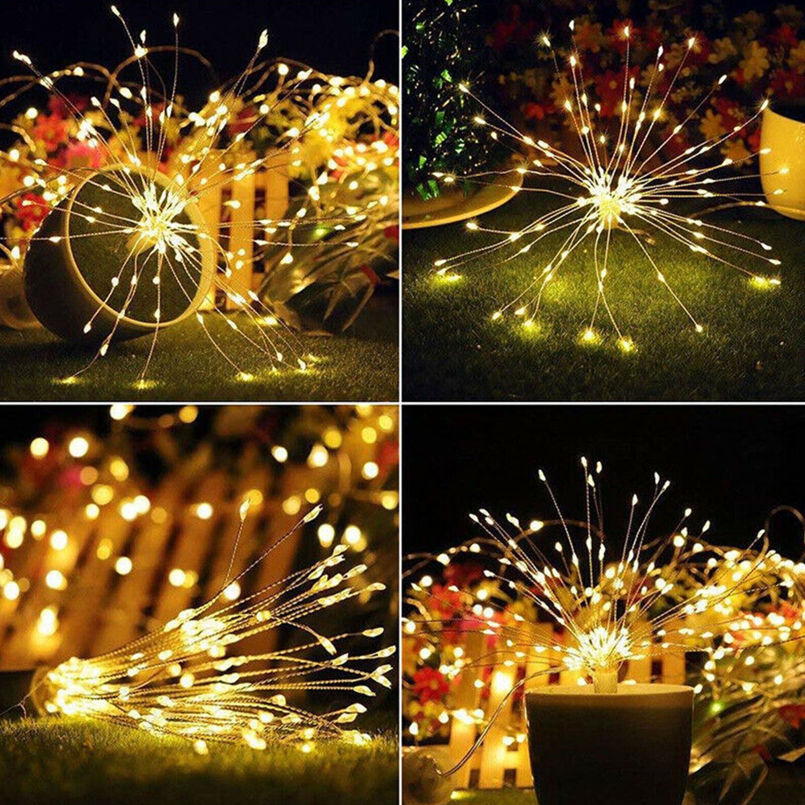 Firework LED Fairy String Light 8 Modes Remote Party Xmas Decor Hanging Light