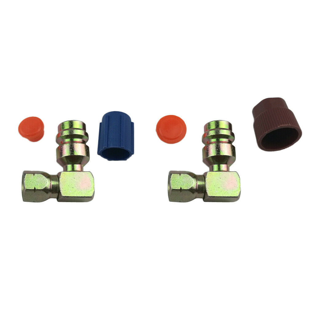 3/8 inch high + 7/16 inch low pressure R134A quick coupling plug adapter car