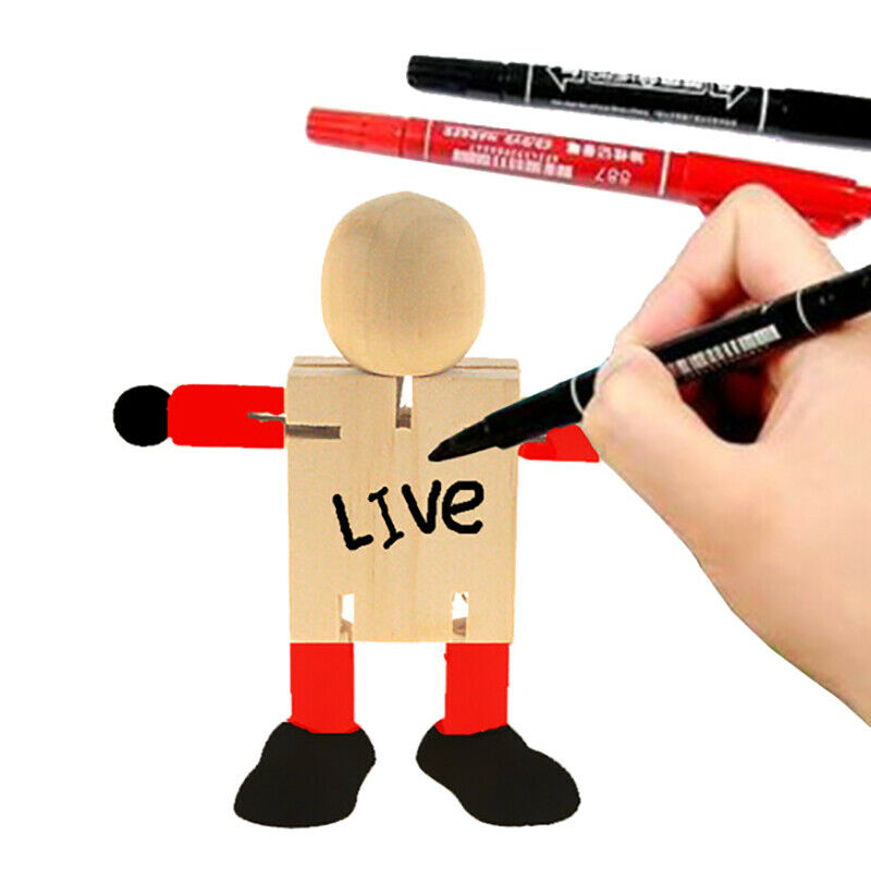 DIY Graffiti Puppet Deformation Activity Wooden Robot Children's Educatio.l8