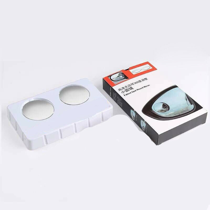 2PCS Blind Spot Car Mirror Adjustable Rear Side View Convex Glass 360 Wide Angle