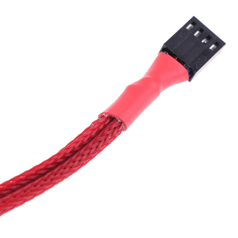 1Pc Red Computer Fan Line 1 To 3 Way 4Pin PWM Fan HUB Hub Fan Extension C.l8