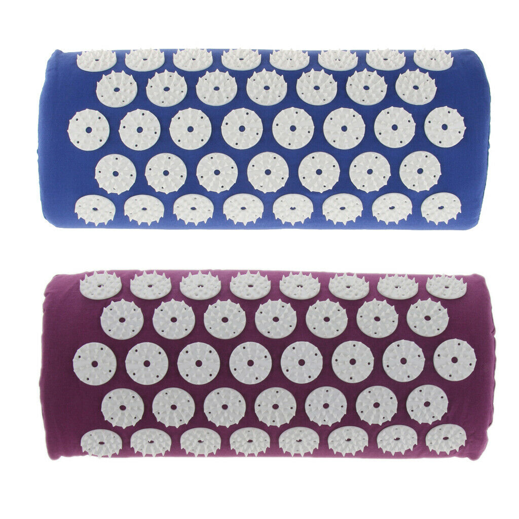 2X Yoga Acupuncture Massage Pillows Pad Neck Head Pain Relieve Home Travel