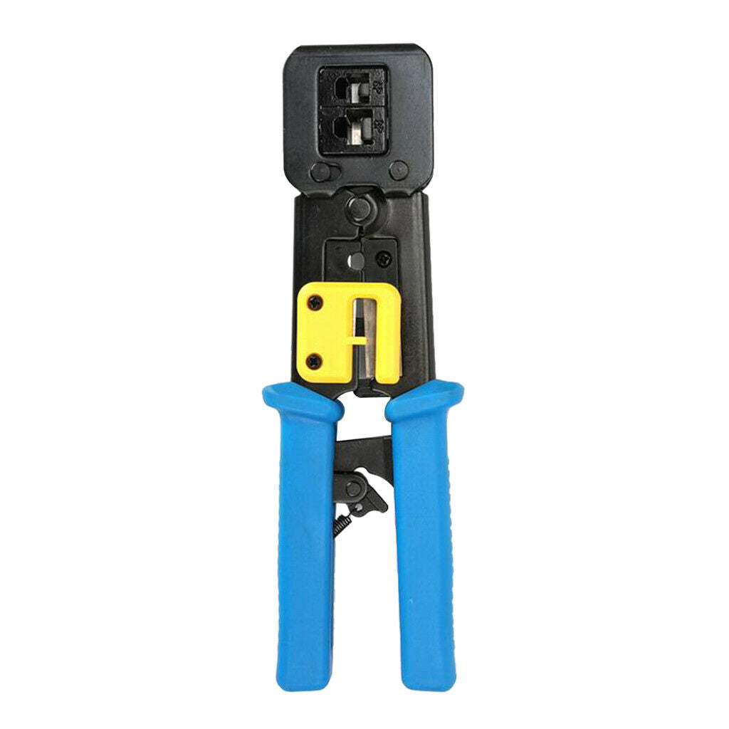 Crimping Tool Crimper RJ11 Ethernet Cutter Stripper Clamp Plier Blue