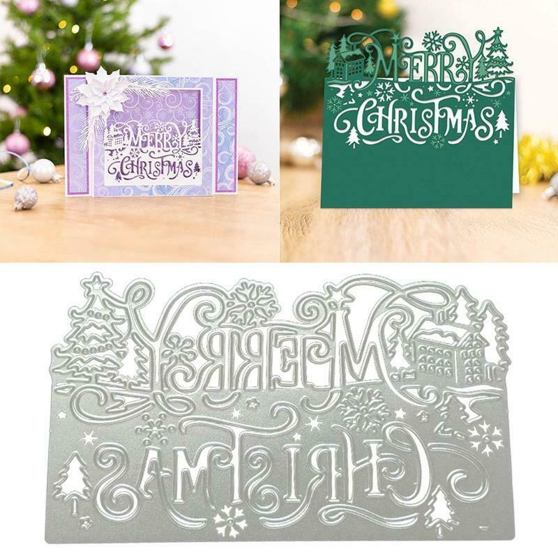Merry Christmas Tree Metal Cutting Dies Stencil DIY Scrapbooking Album Template