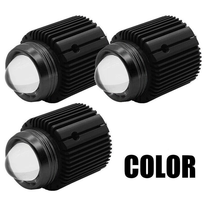 Motorcycle Led Headlights 2PCS Spotlights Dual Color High Low Beam UniversalH4K4
