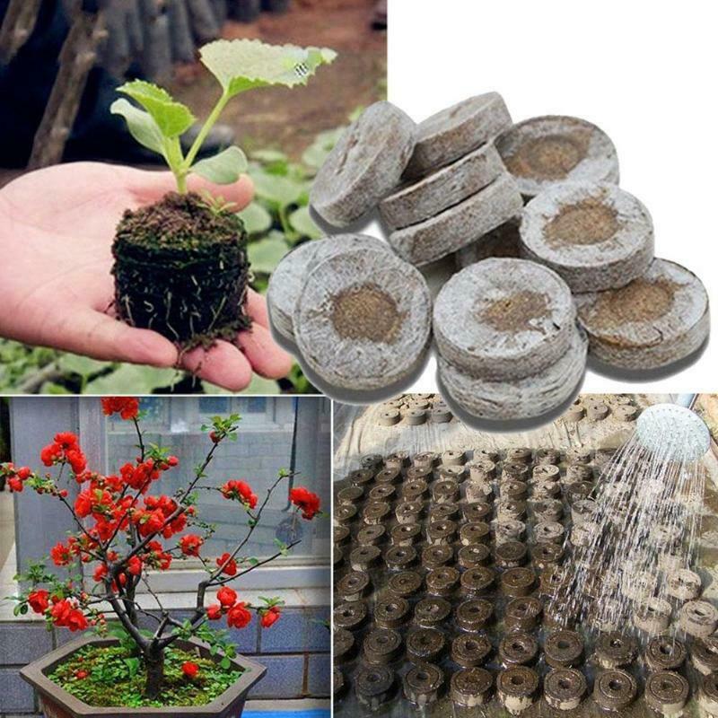 10x Plants Starting Nursery Soil Block Garden Cultivate Planting Peat Cultivate