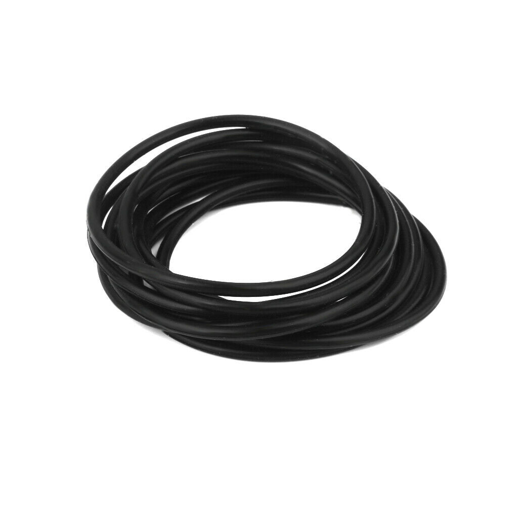 40-pack Soft Stretchy Black Silicone Bracelets Kit Elastic Rubber Bands