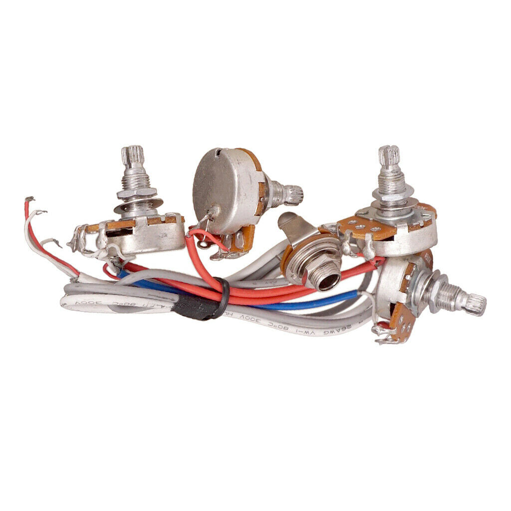 2x A500K Pots 2x B500K Potentiometer Circuit Wiring Kit for LP Style Guitars