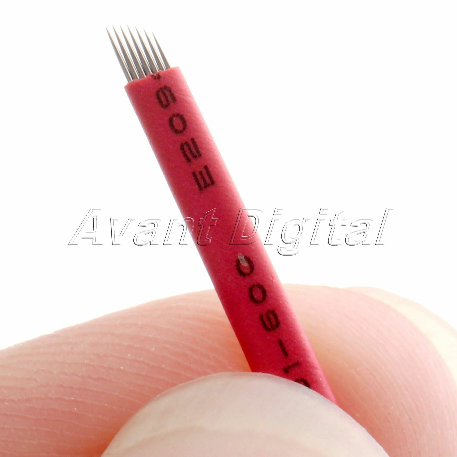 5PCS Red Microblading Pen Tattoo Needle Blades 7 Pin  Eyebow Permanent Makeup