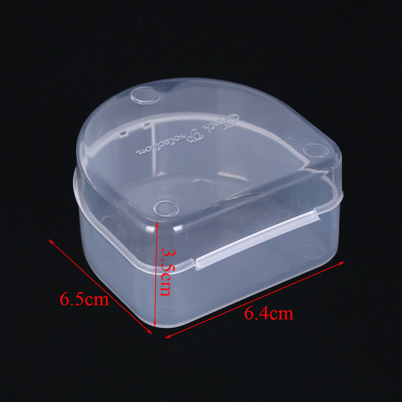 1pc dental box denture teeth storage case mouth guard container 6.4x6.5x3..l8
