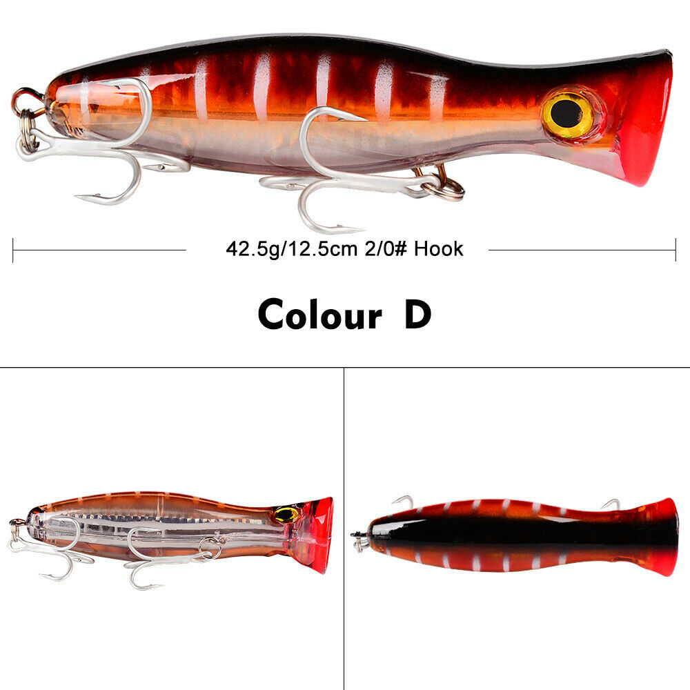 6pcs Popper Fishing Lures Baits Trolling Bluefish Big Game Tuna Sea Fly Lures s