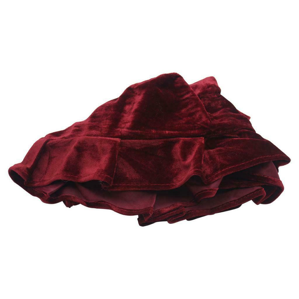 Velvet Piano Dual Seat Stool Cover Pad Cushion 750x350mm Wind Red