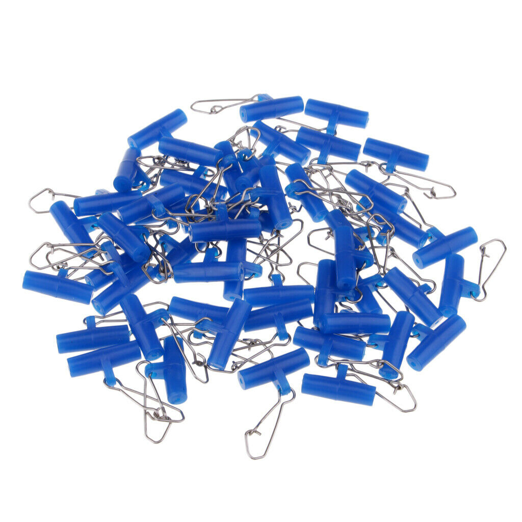 50Pcs High-strength Fishing Sinker Slide with Stainless Steel Snap Connector