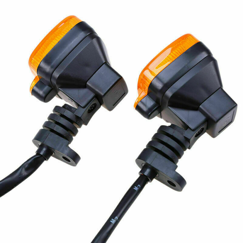 Amber Motorbike Motocross Scooter 12V Turn Signal Indicators Light Blinker Lamp