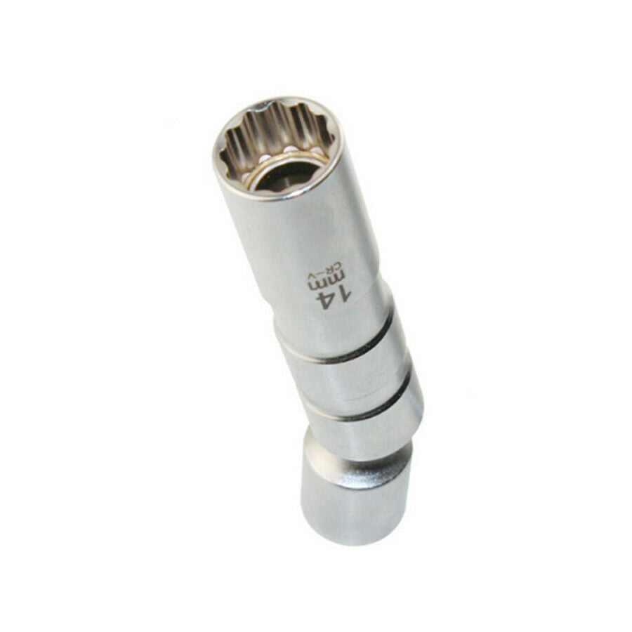2PC Short Style 95MM Spark Plug Socket Wrench 3/8 Drive 14MM +16MM Removal Tool