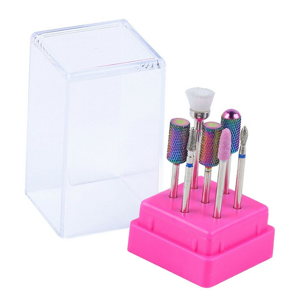 Carbide Nail Drill Bits Set 7Pcs Acrylic Nail File Drill Bit Manicure Pedicure,