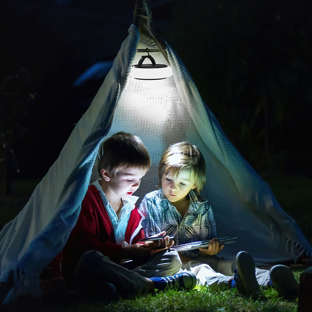 19x5cm Tent Fan with Light Car Camping Lantern with USB 2-Speed Cooling Fan