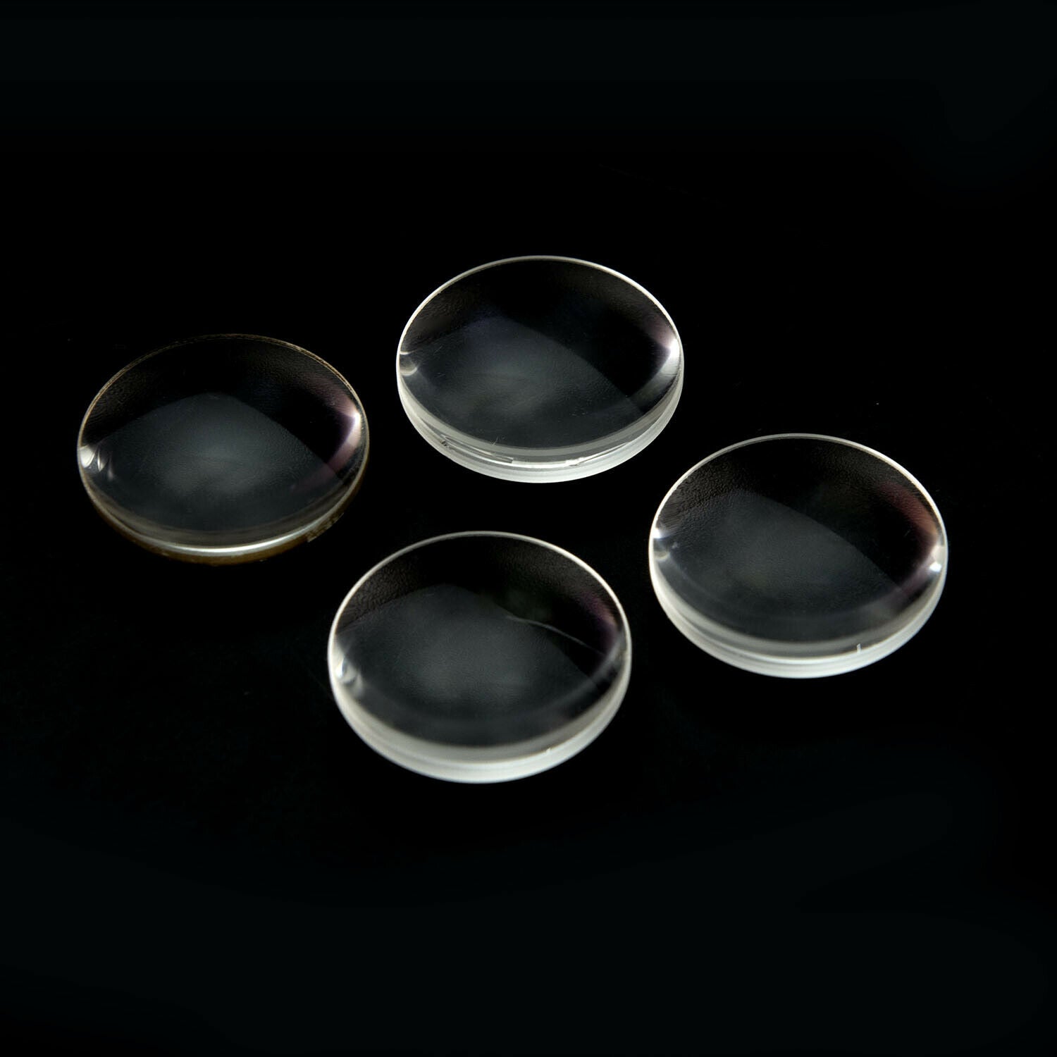 24mm 5PCS Double Convex Lens Magnifier Defective Circle Optical Glass Prism