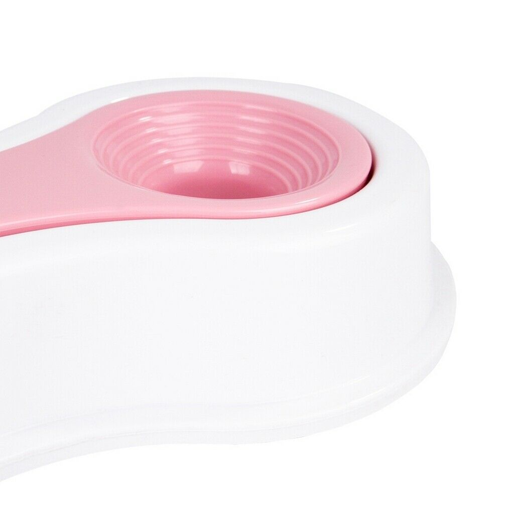 Automatic Pet Dog Cat Rabbit Water Dispenser Dish Bowl Feeder Antiskid Pink