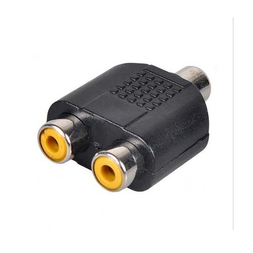 10pcs 1 TO 2 RCA/PHONO FEMALE AUDIO/VIDEO AV ADAPTER SPLITTER adaptor