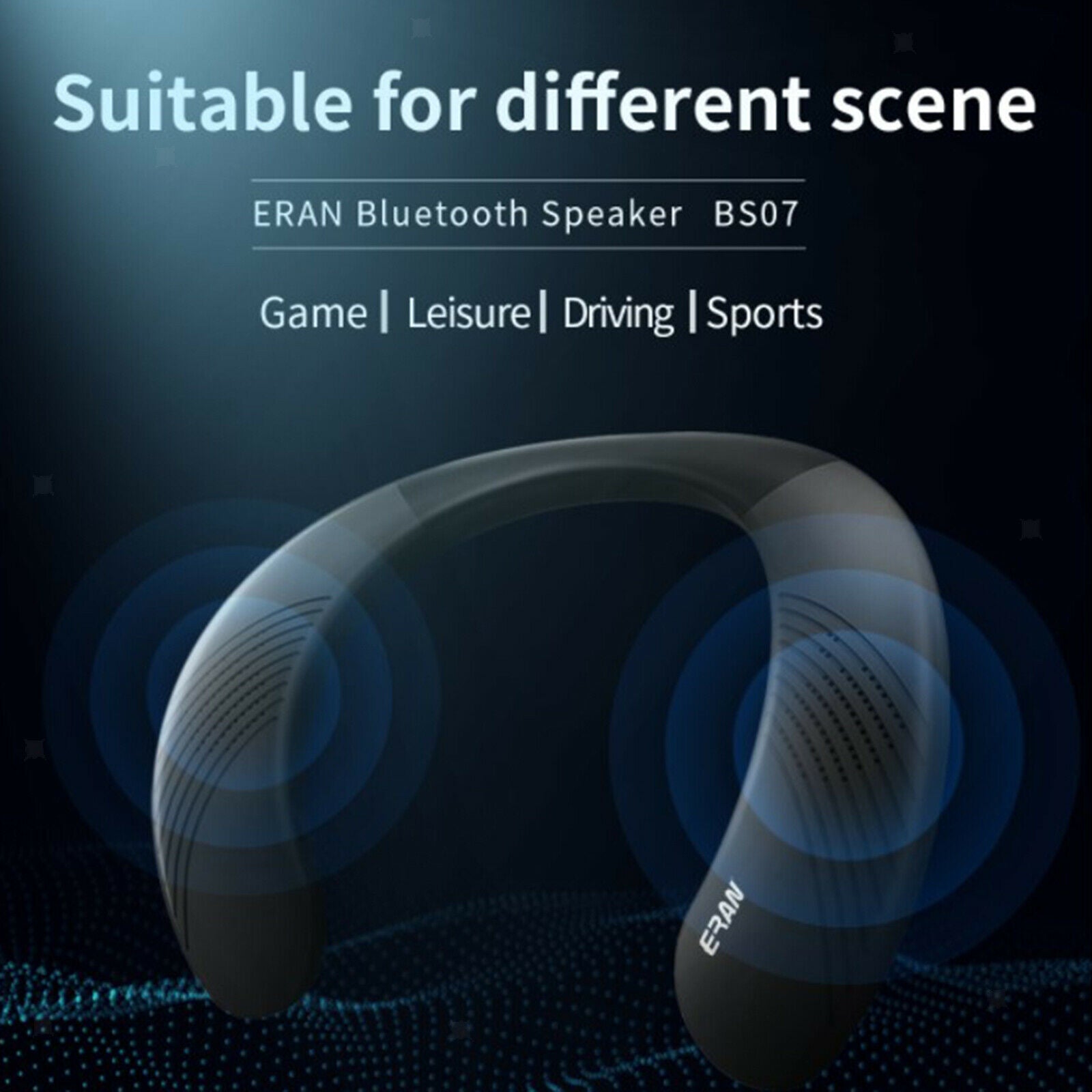 Neckband Bluetooth 5.0 Speaker Wearable Over Neck Speaker Headset Sweatproof