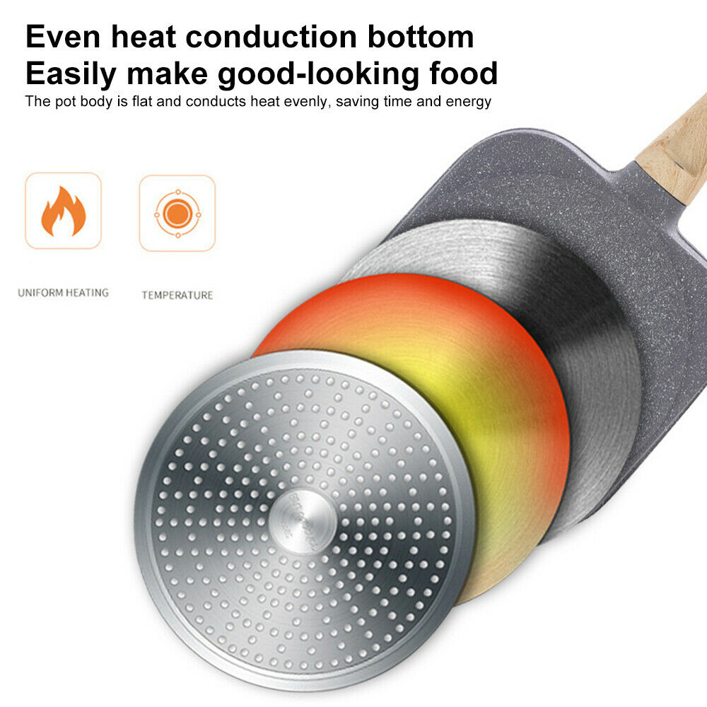 3 In 1 Non Stick Grill Pan Divided Skillet Egg Beef Steak Breakfast Frying Pan