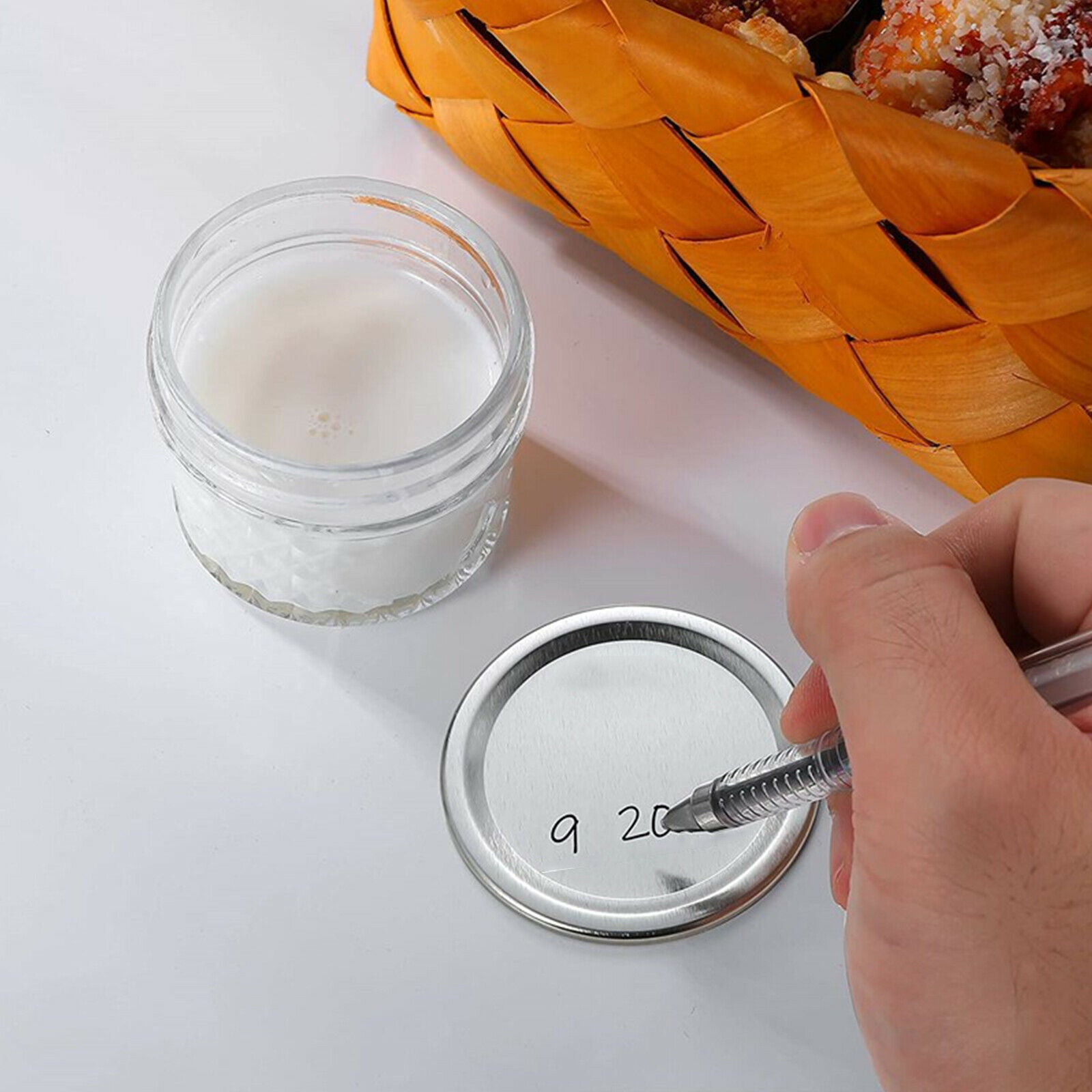Mason Jar Canning Lids - 72 Pack Regular Mouth Tinplate Can Cap w/ Sealing Liner