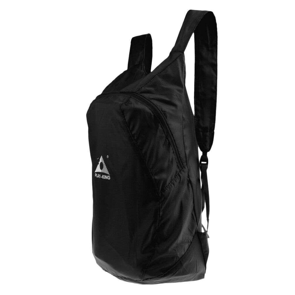 2X Foldable Daypack Packable Waterproof Lightweight Travel Backpack Black
