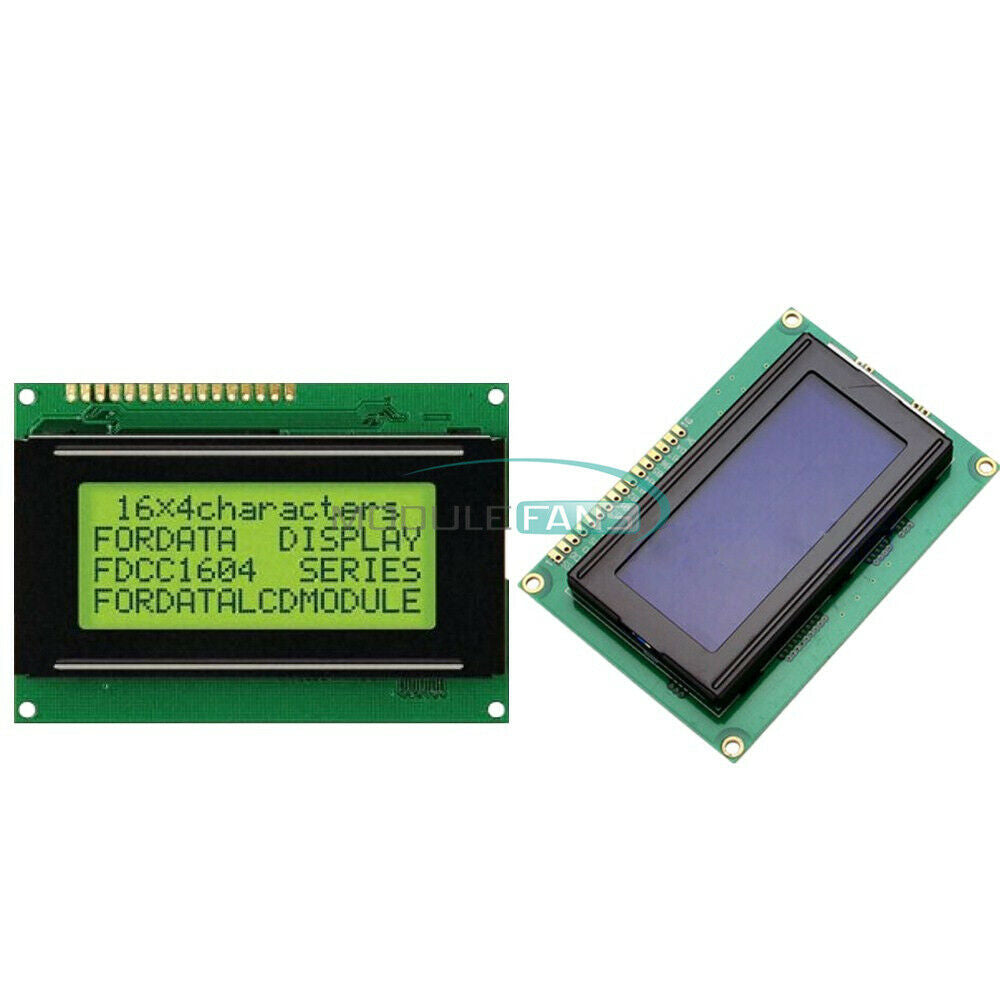 Yellow Blacklight 5V LCD1604 16x4 Character LCD Display Module LCM  Arduino