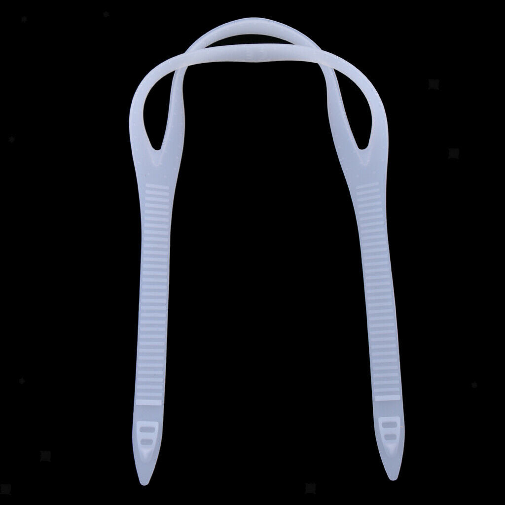 2x Universal Swimming Goggles Silicone Strap Replacement Accessories White+Black