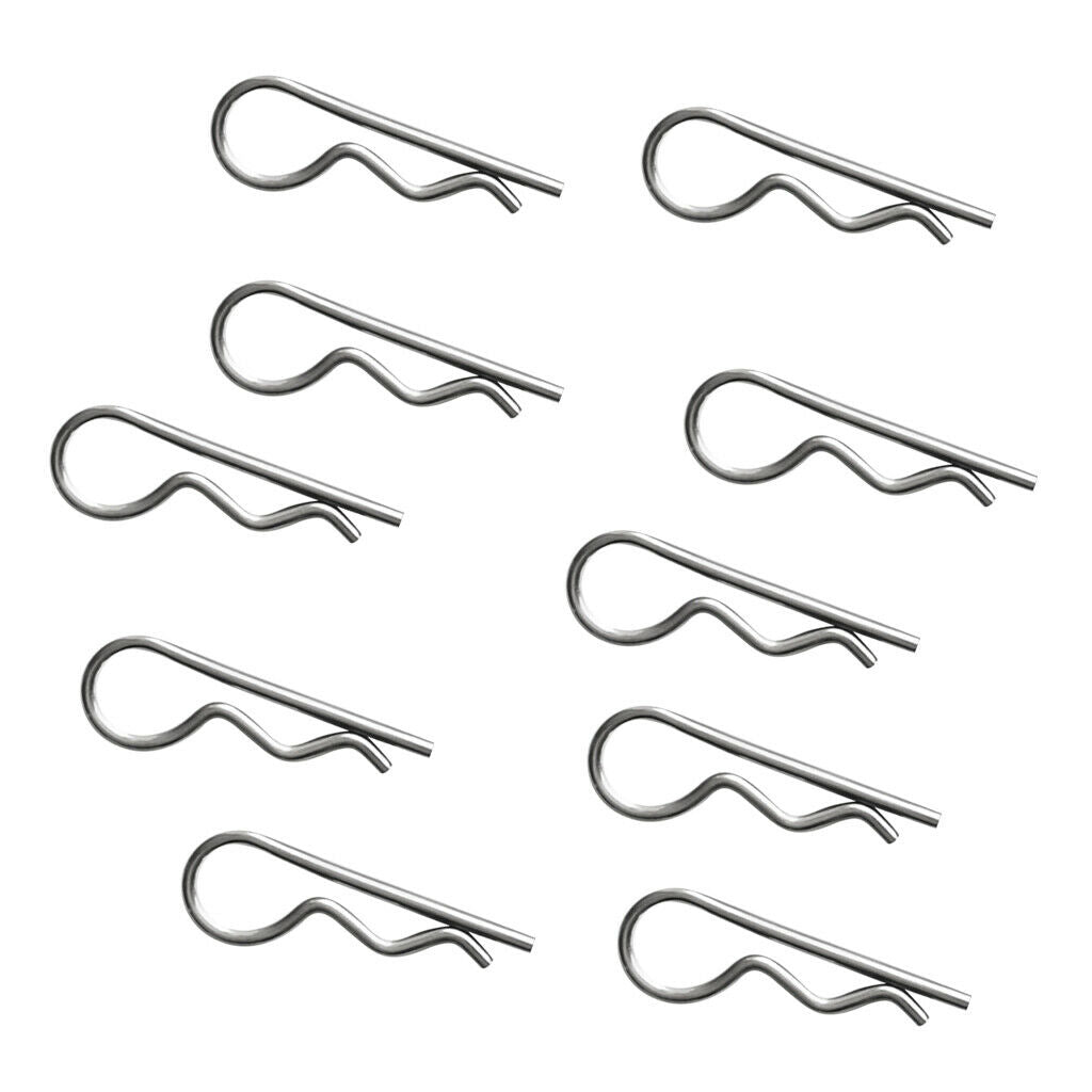 (Pack of 20) 304 Stainless Steel R Clip Hitch Pin Retaining Pins 2x42mm &