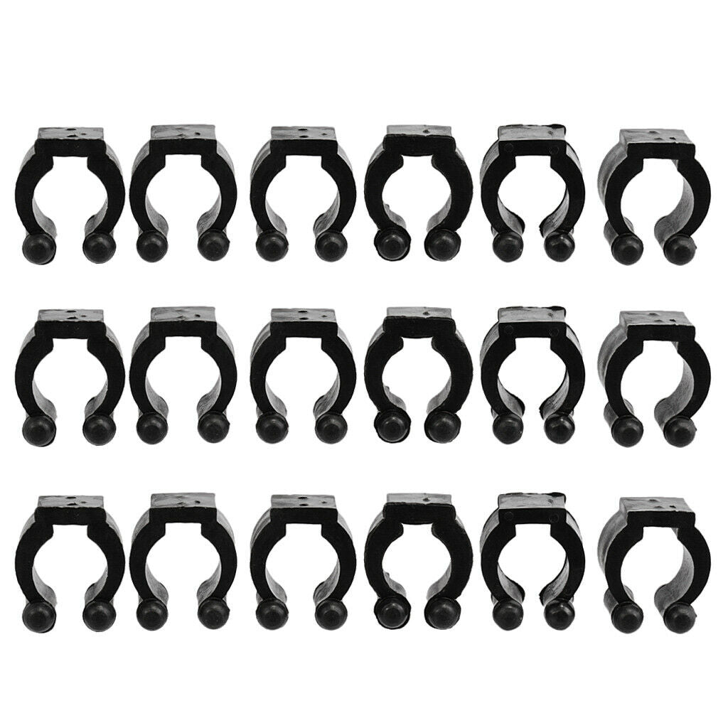 18pcs small black plastic pool snooker billiard cue clips for cue