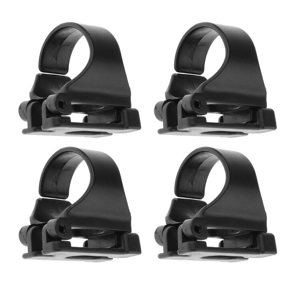 4Pcs/set Black Plastic Snorkel Clip Replacement for Snorkeling and Scuba Diving