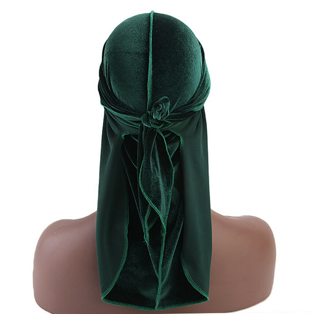 5pcs Women Mens Fashion Velvet Bandana Hat Durag Muslim Headwrap Chemo Hat