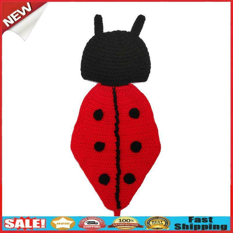 Cute Baby Boys Girls Beetle Pattern Handmade Knitted Clothes Kid Photo Prop @
