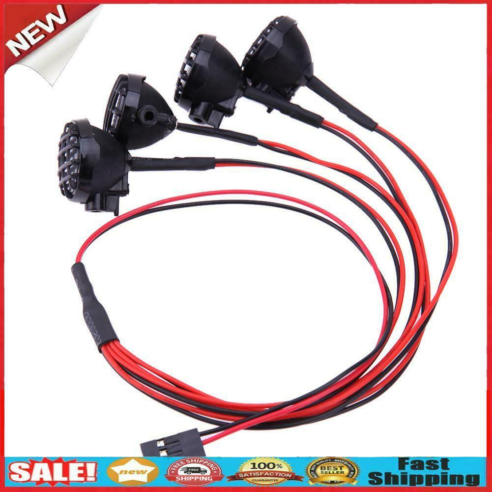 4LED White Lights with Lampshade for 1:10 Traxxas HSP Redcat RC Crawler Car @