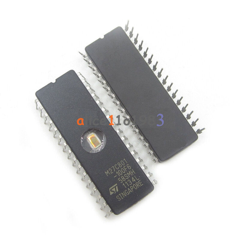 10PCS M27C801-100F1 27C801 ST IC EPROM 8MBIT 100NS 32CDIP New