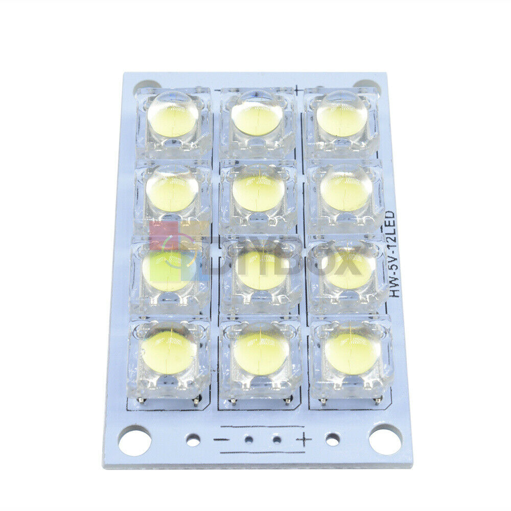 DC 3V-5V 5mm 12-LED Super Bright White Piranha LED board Night LED Lights Lamp
