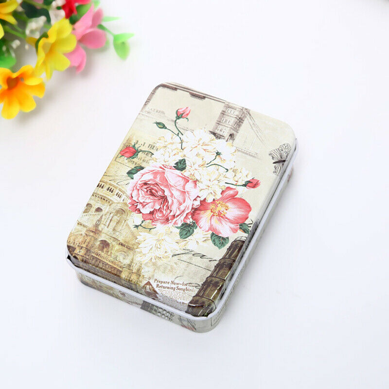 1PC Cartoon Tin Sealed Jar Packing Box Jewelry Candy Storage Cans Coin Gift  Qx