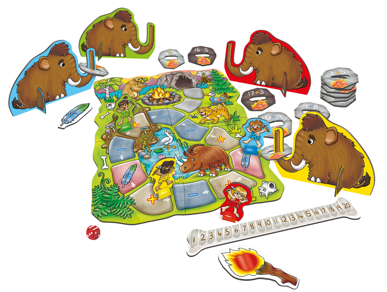Orchard Toys 098 Mammoth Maths Board Game Numbers Sums Game Children Age 5+