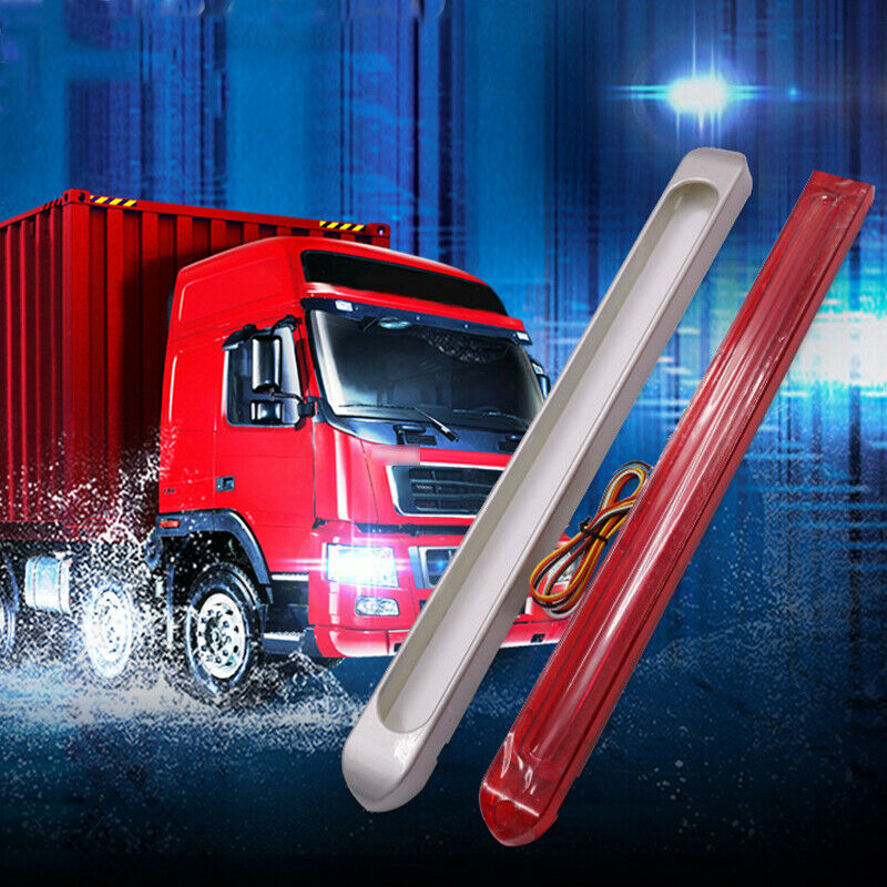 LED Heavy Trucks Trailer RV Turn Signal Light Tail Brake Lamp Flowing Red Yellow