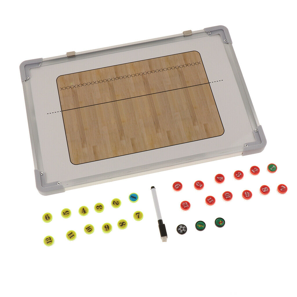 Volleyball Coaching Board Magnetic Strategy Clipboard with Marker Pen
