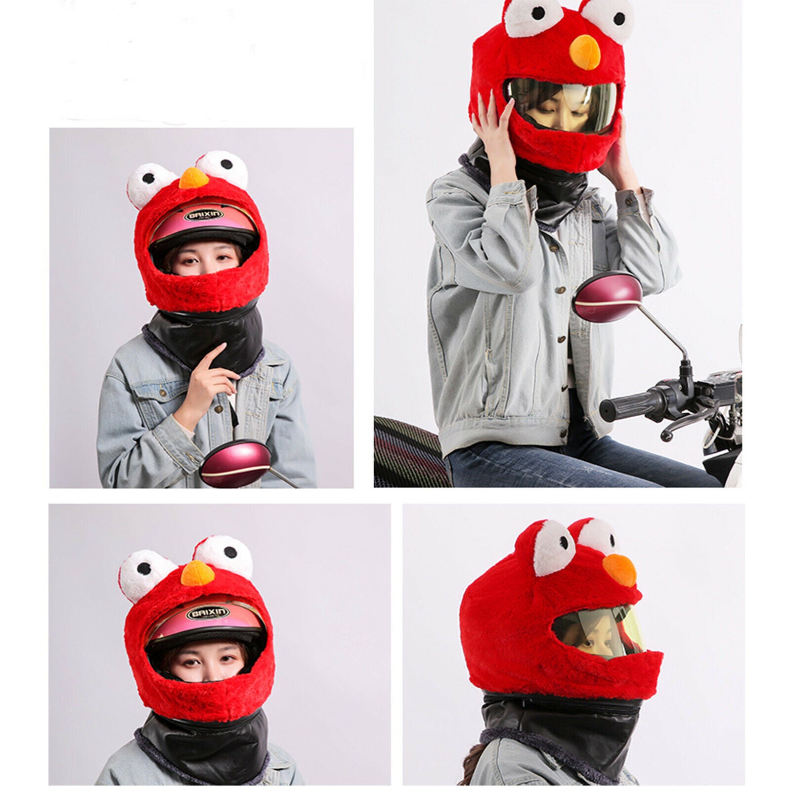 Motorbike Crash Helmet Covers Motorcycle Cover Frog Hat Christmas Xmas Red