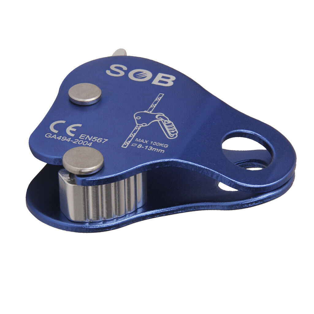 Outdoor Aluminum Climbing Belay Device Abseil Device Rope Grab 24KN