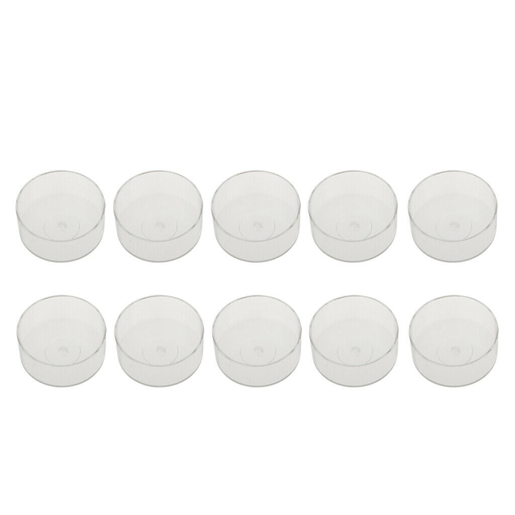 440 Pieces Round Plastic Clear Tealight Cups Candle Wax Containers Empty Candle