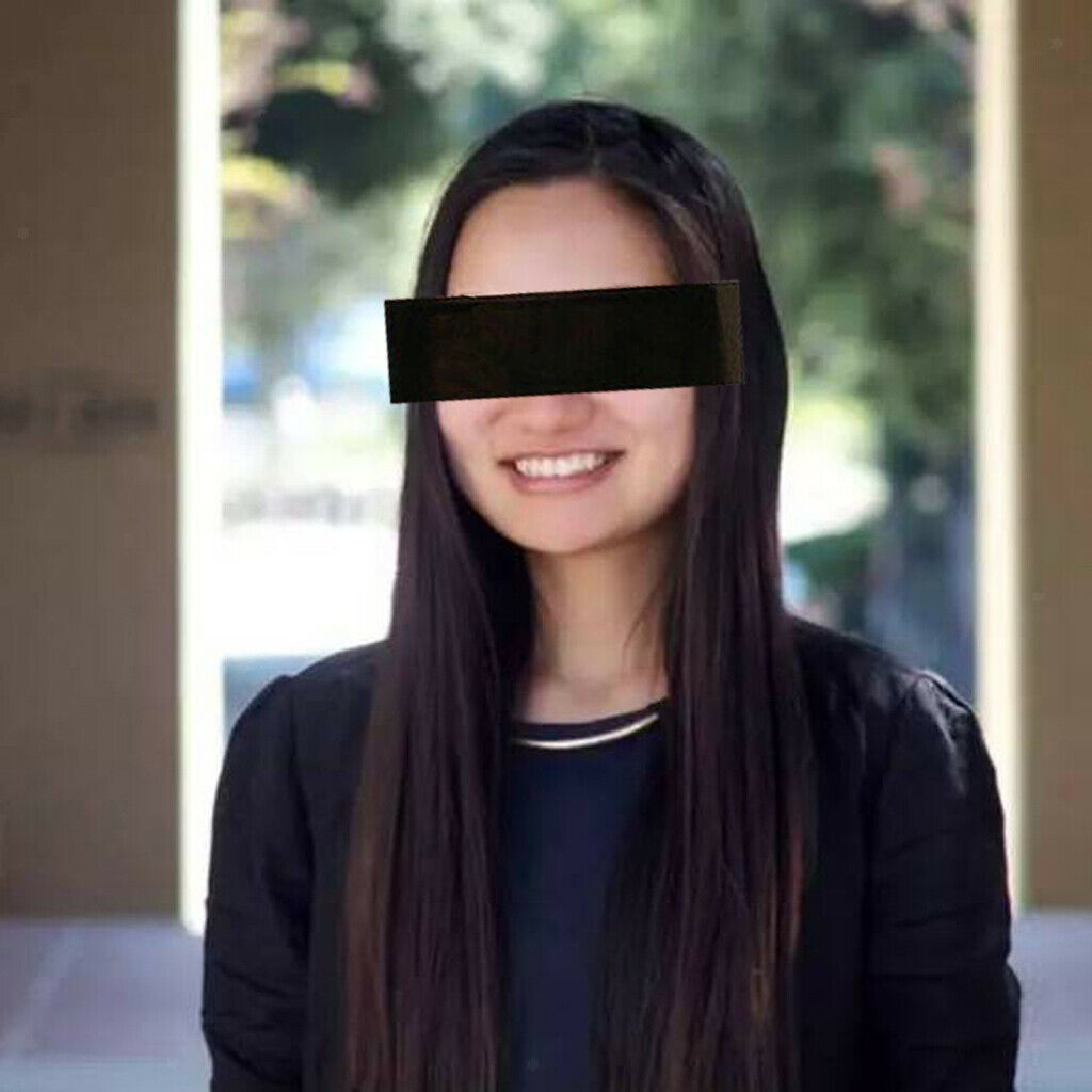 Men Women Novelty Black Censor Bar Sunglasses