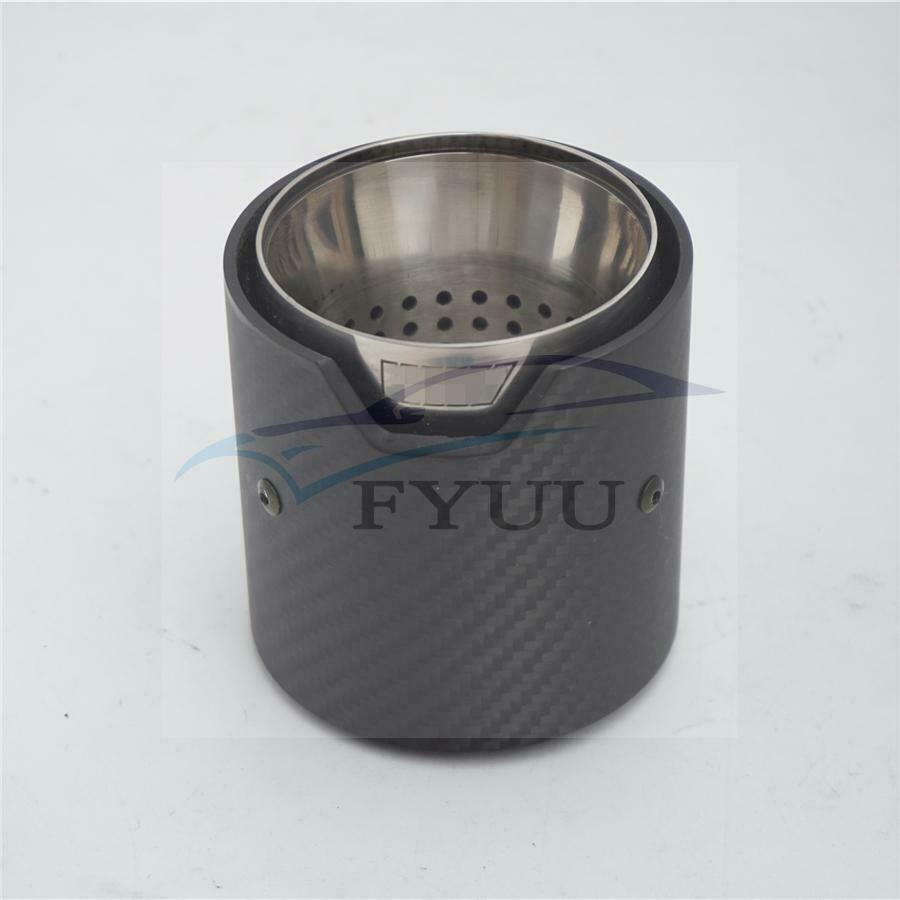 1 Pcs Matte Real Carbon Fiber Exhaust Tip Pipe For BMW M Performance 63 / 93mm