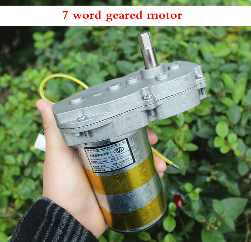 1pcs AC 220V rectifier geared motor 7-shaped high-power permanent magnet DC 300W