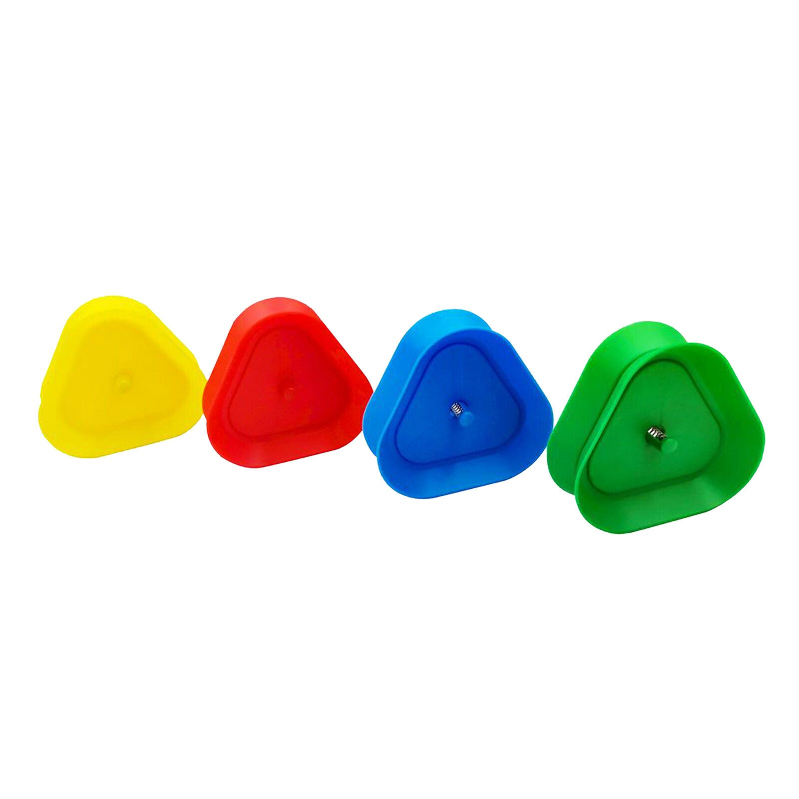 Triangle Shaped Playing Card Holder Red Blue Green Yellow for Children